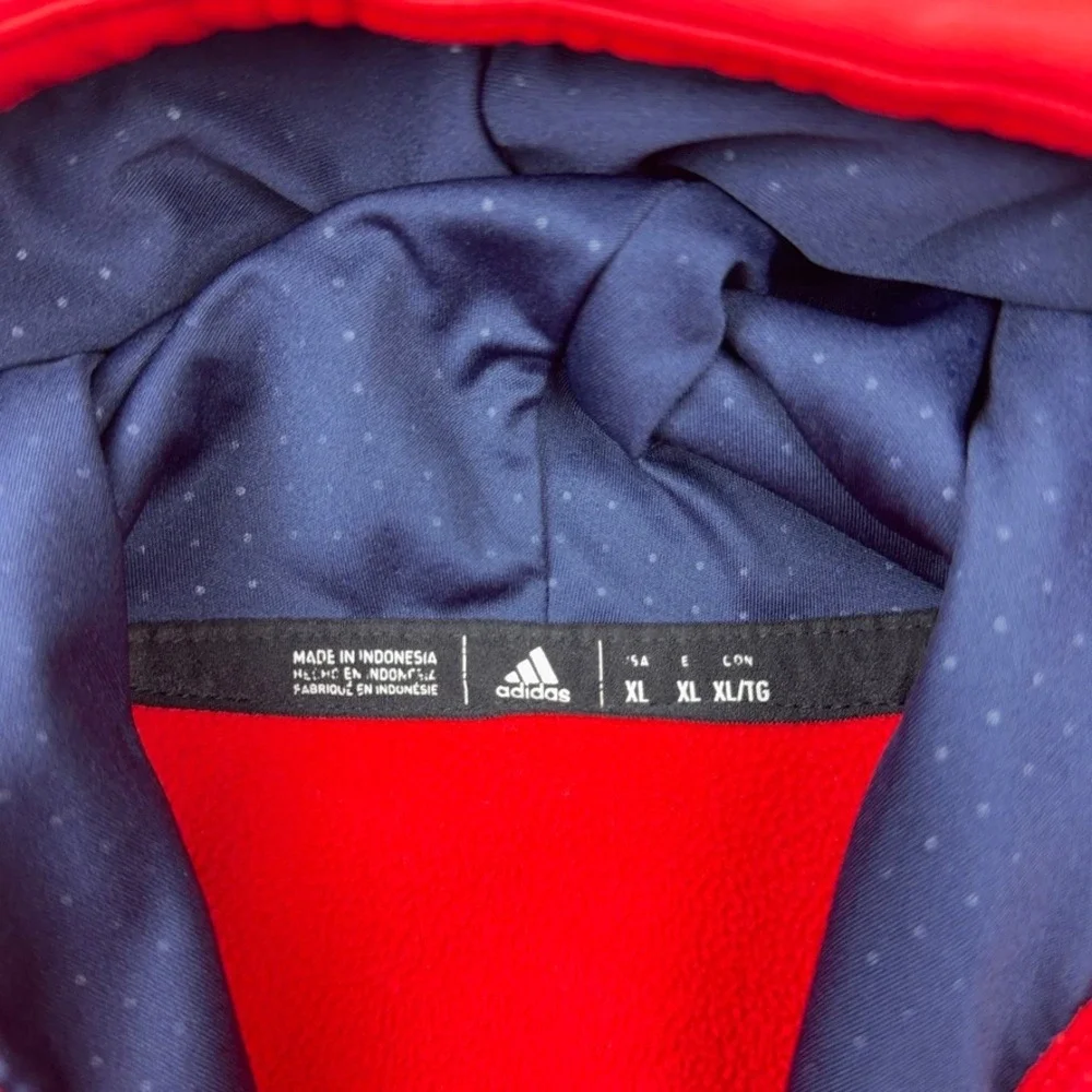 Washington Capitals Hoodie Mens XL Red Adidas NHL Hockey‎ Fleece Pullover